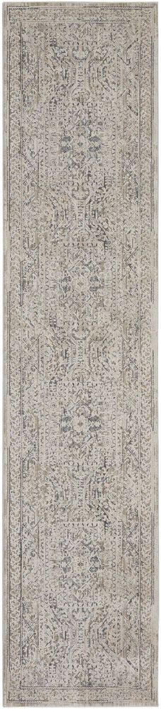 Nourison Lynx LNX01 Runner Rug - Ivory Grey & Blue