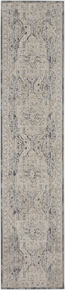 Nourison Lynx LNX01 Runner Rug - Ivory & Charcoal