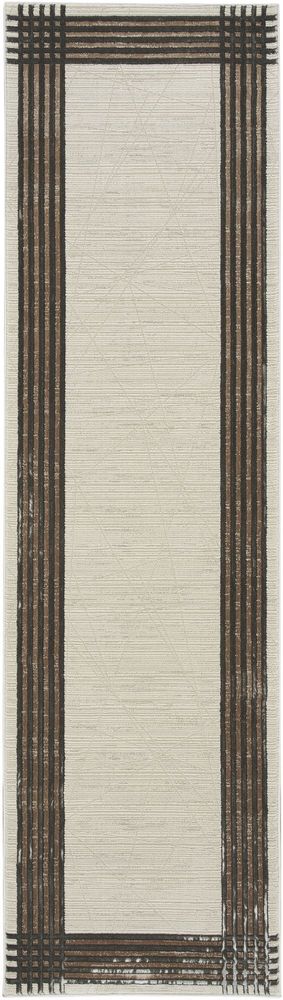 Nourison Desire DSR01 Runner Rug - Ivory & Silver