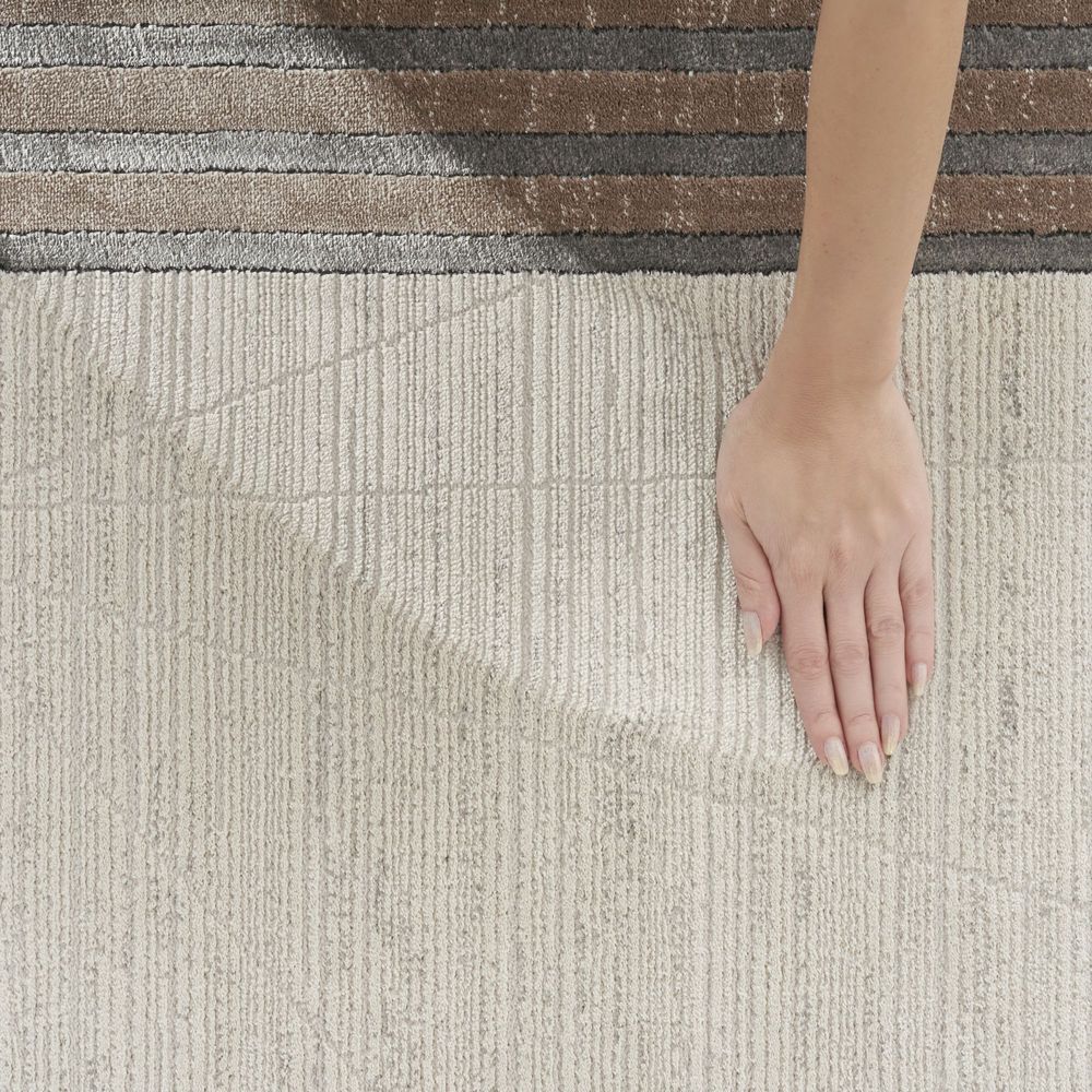 Nourison Desire DSR01 Runner Rug - Ivory & Silver