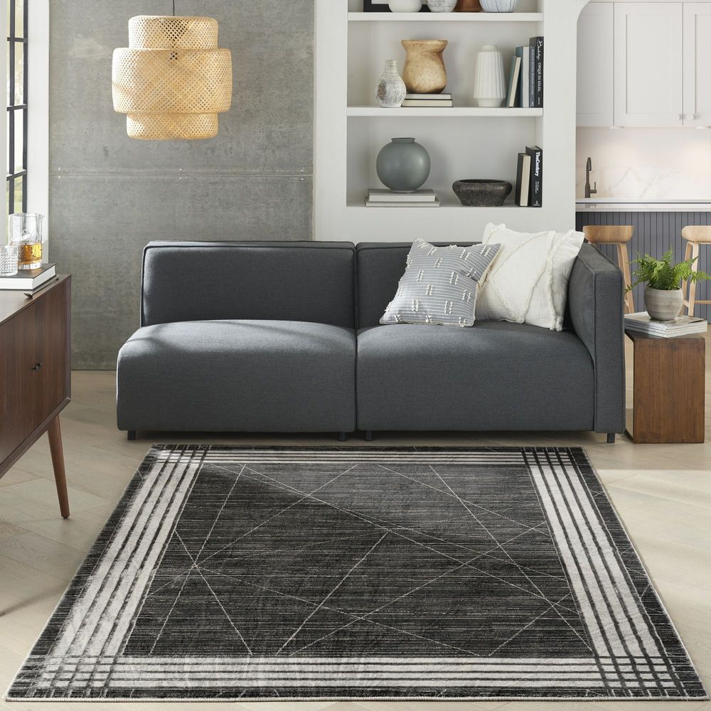 Nourison Desire DSR01 Rug - Charcoal & Silver