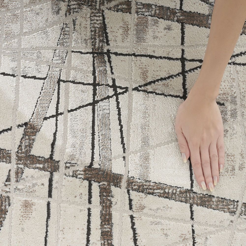 Nourison Desire DSR03 Runner Rug - Grey & Silver