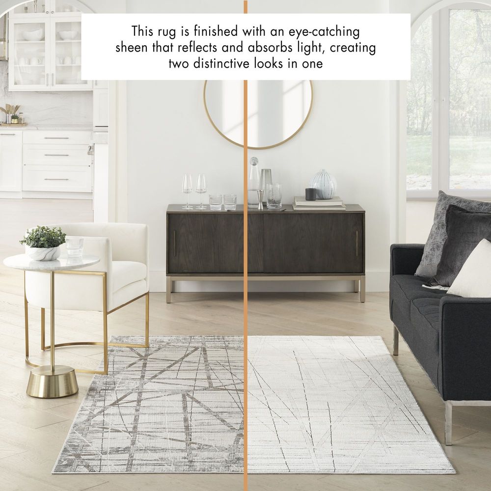Nourison Desire DSR03 Runner Rug - Grey & Silver