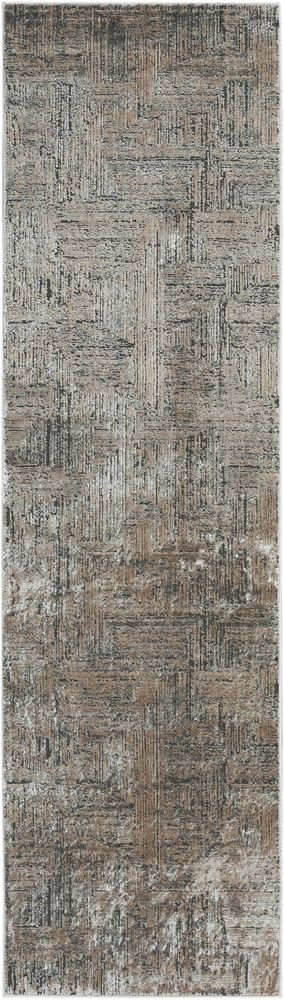 Calvin Klein CK024 Irradiant IRR01 Runner Rug - Black & Ivory