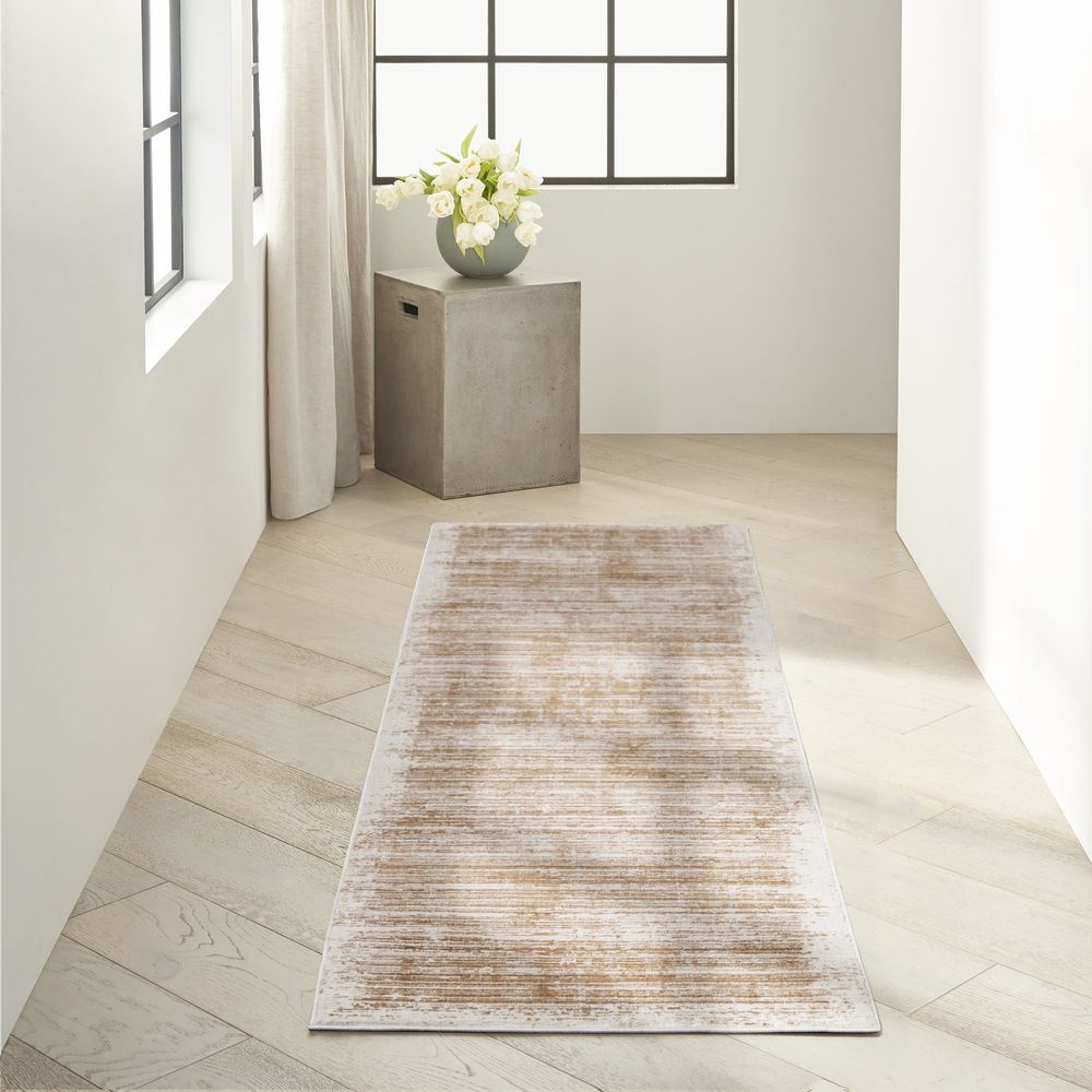 Calvin Klein CK024 Irradiant IRR03 Runner Rug - Rose & Gold