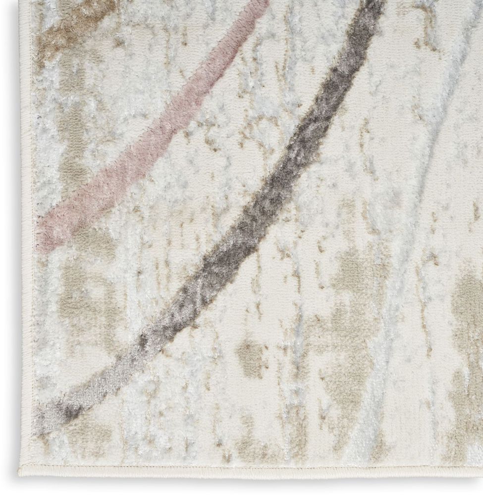 Nourison Glitz GLZ01 Runner Rug - Ivory & Multicolour