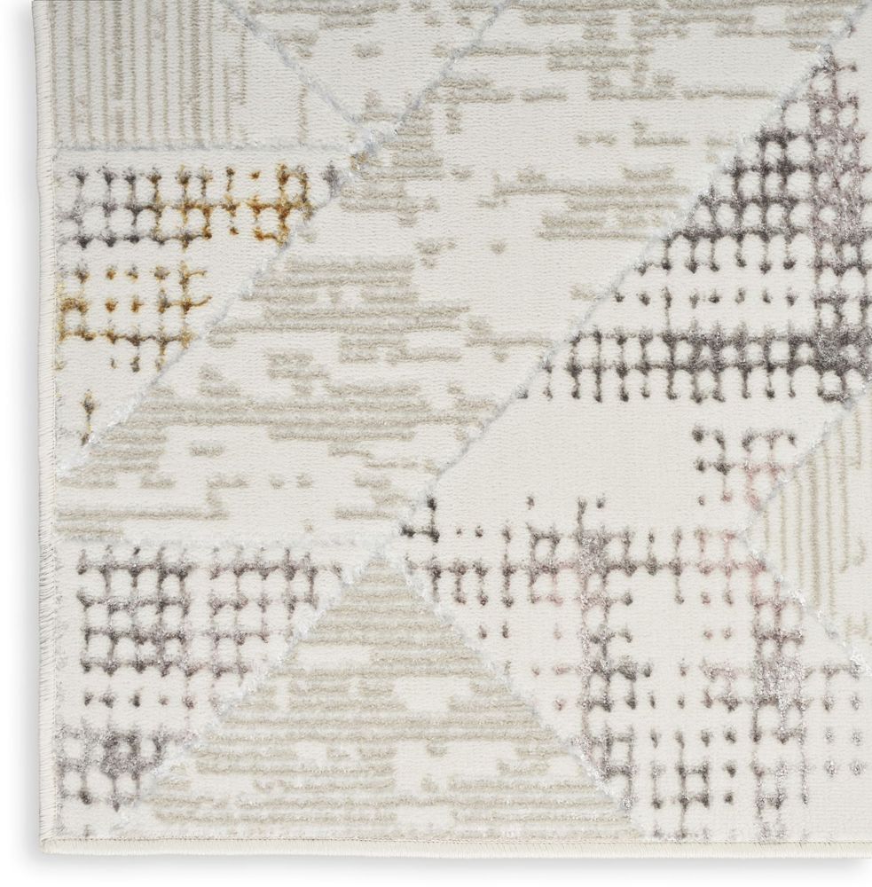 Nourison Glitz GLZ04 Runner Rug - Ivory & Multicolour