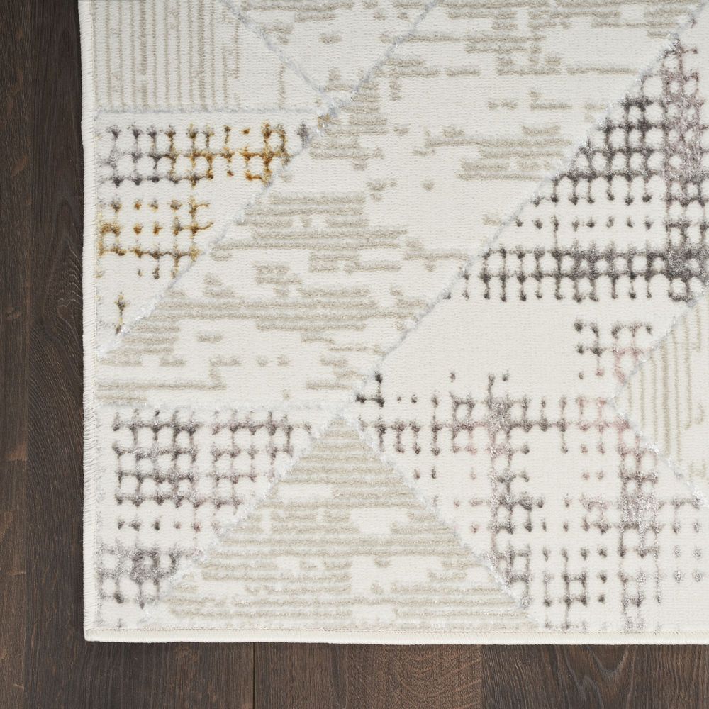 Nourison Glitz GLZ04 Runner Rug - Ivory & Multicolour