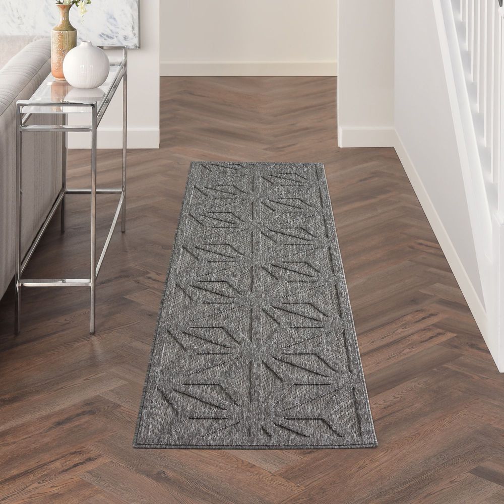 Nourison Cozumel CZM01 Runner Rug - Dark Grey