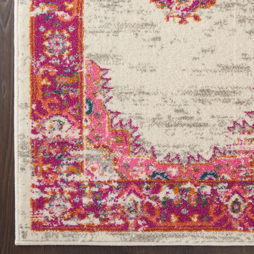 Nourison Passion PSN03 Rug - Ivory & Fuschia
