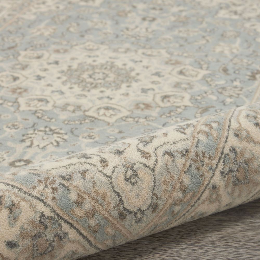 Nourison Living Treasures LI15 Runner Rug - Aqua & Ivory