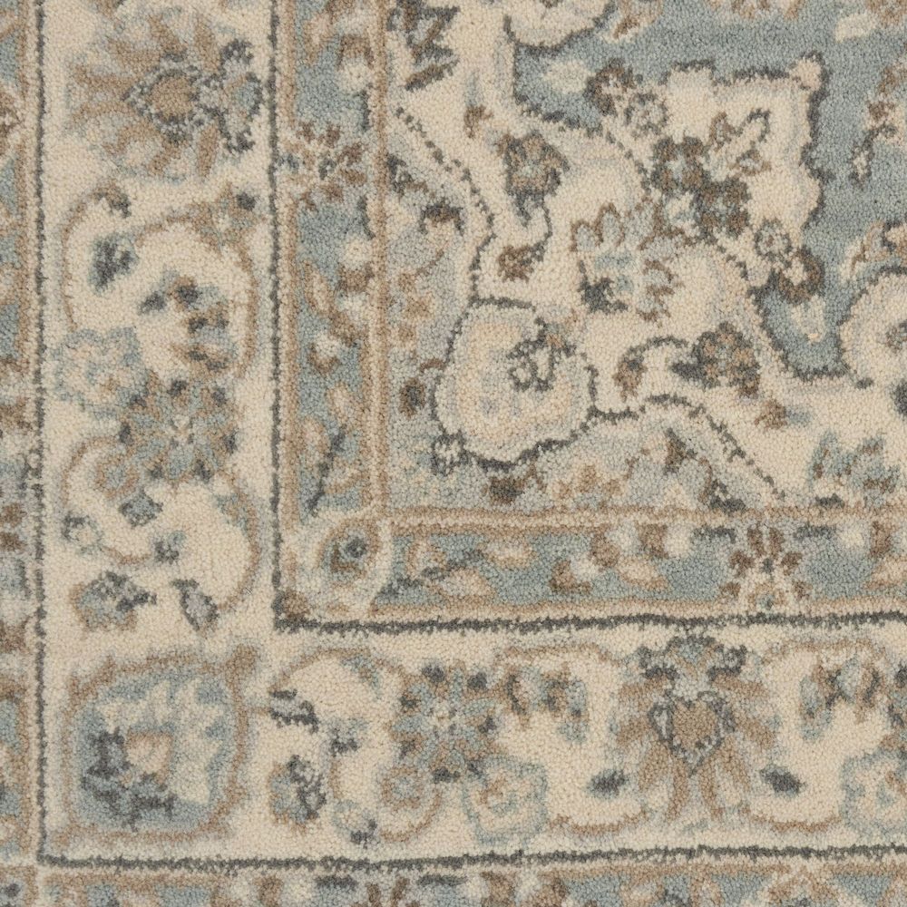 Nourison Living Treasures LI15 Runner Rug - Aqua & Ivory