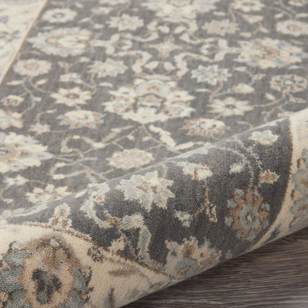 Nourison Living Treasures LI16 Runner Rug - Grey & Ivory