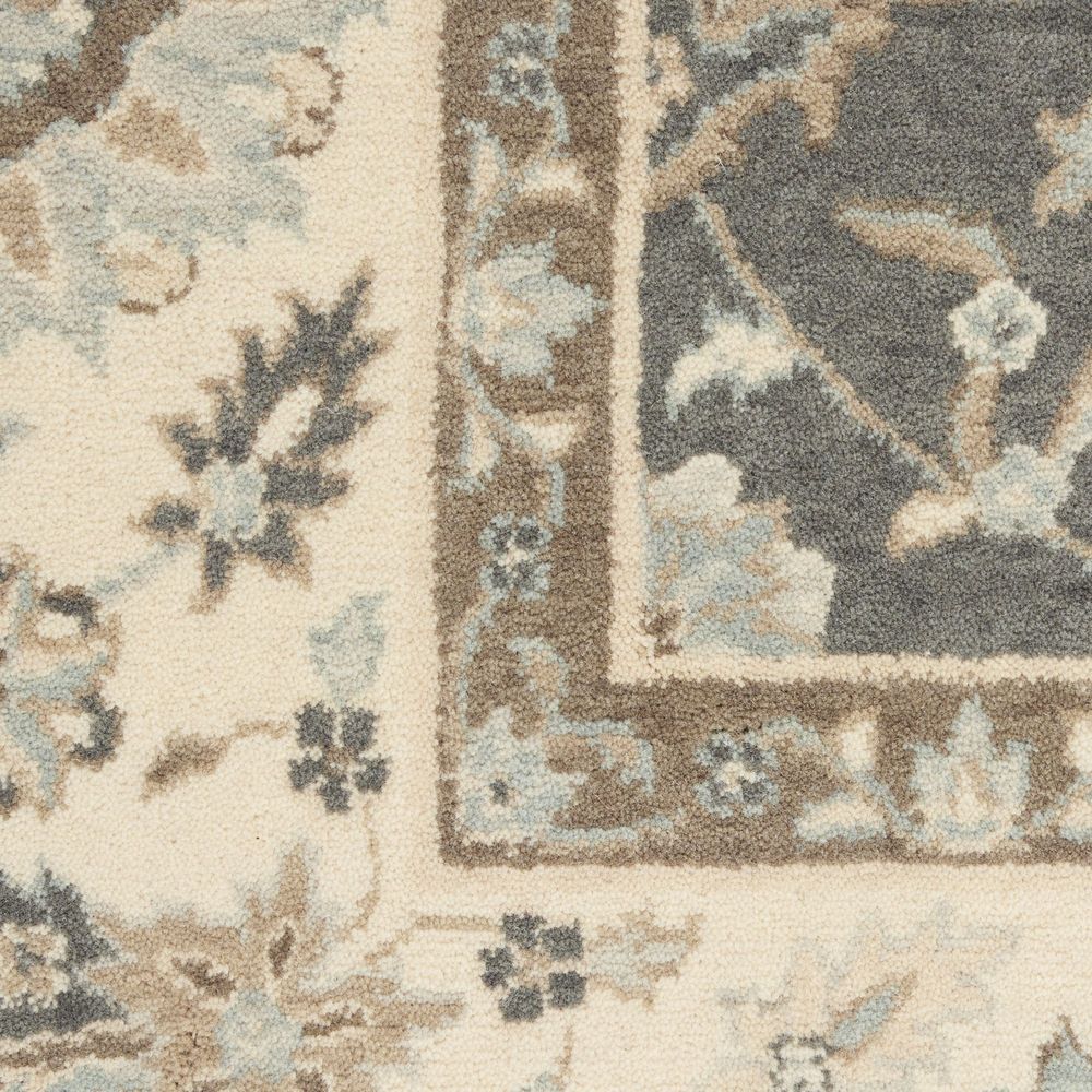 Nourison Living Treasures LI16 Runner Rug - Grey & Ivory