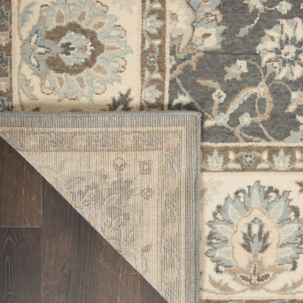 Nourison Living Treasures LI16 Runner Rug - Grey & Ivory