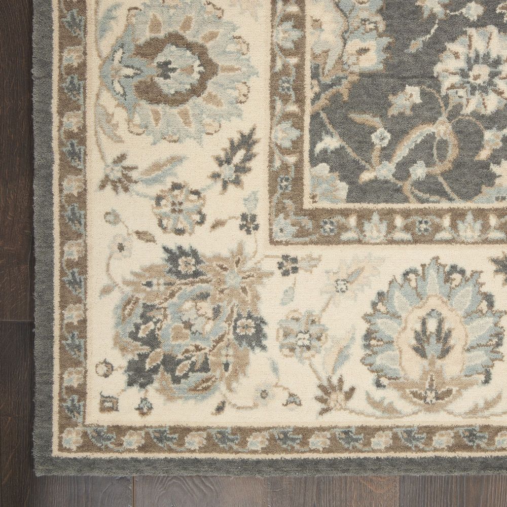 Nourison Living Treasures LI16 Runner Rug - Grey & Ivory