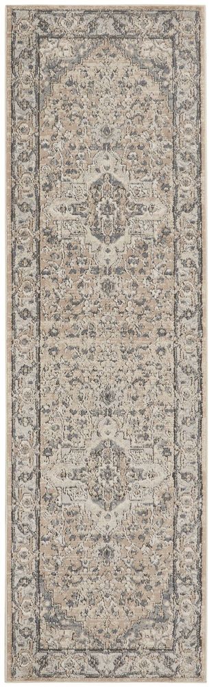 Nourison Quarry QUA05 Runner Rug - Beige & Grey