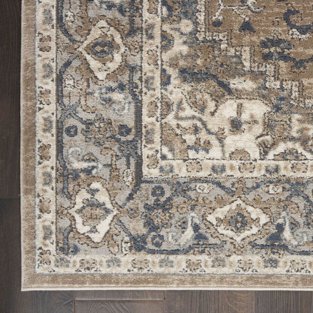 Nourison Quarry QUA05 Runner Rug - Beige & Grey