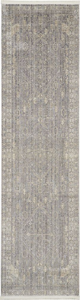 Nourison Lustrous Weave LUW02 Runner Rug - Grey & Beige