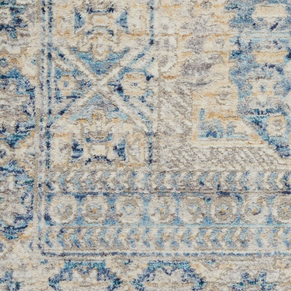 Nourison Lustrous Weave LUW02 Runner Rug - Blue & Ivory