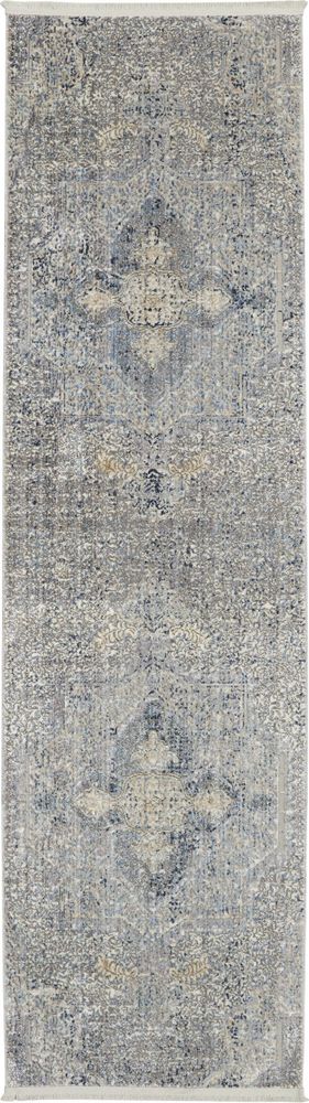 Nourison Lustrous Weave LUW04 Runner Rug - Blue & Grey