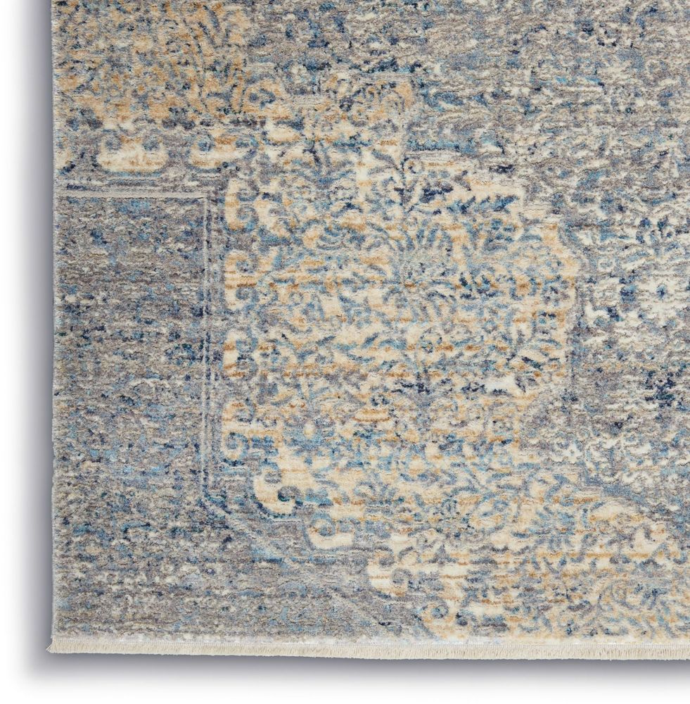 Nourison Lustrous Weave LUW04 Runner Rug - Blue & Grey