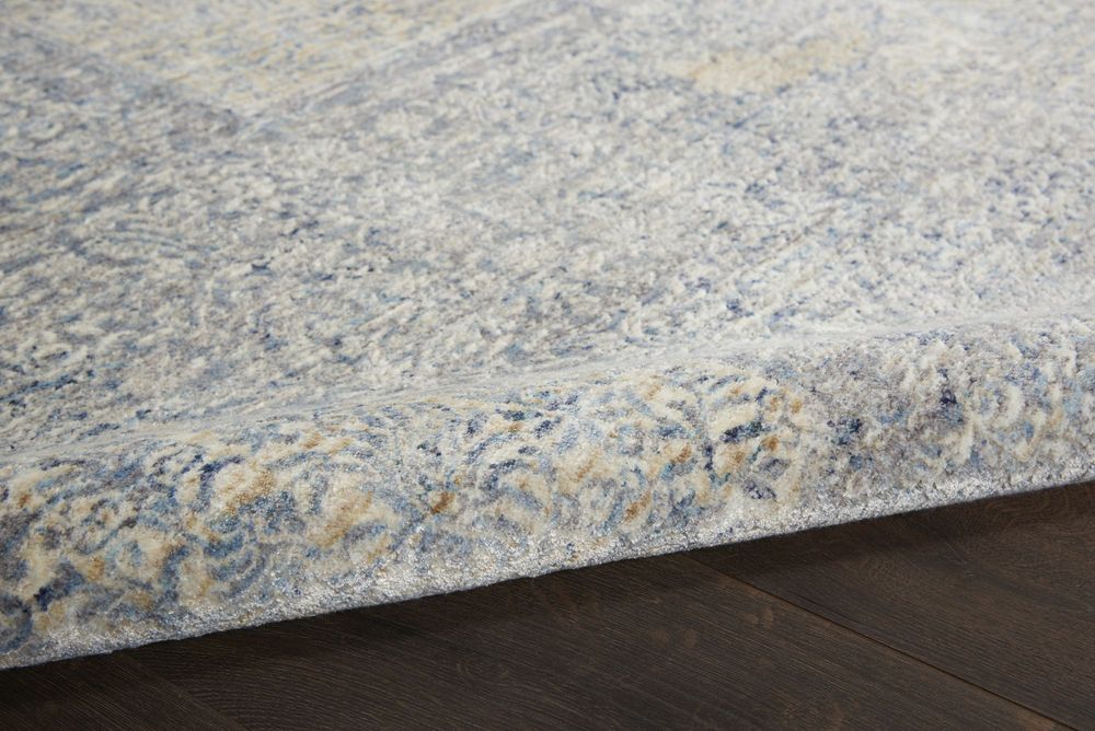 Nourison Lustrous Weave LUW04 Runner Rug - Blue & Grey
