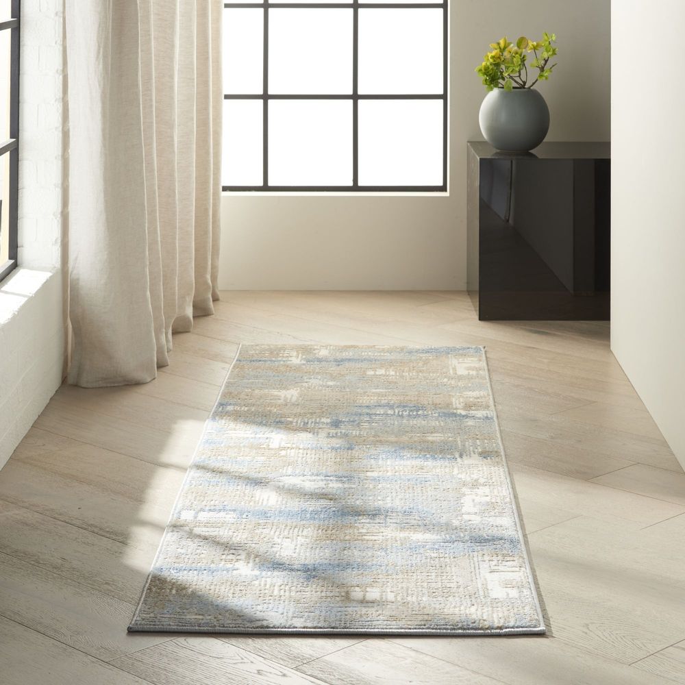 Calvin Klein CK950 Rush CK951 Runner Rug - Blue & Beige