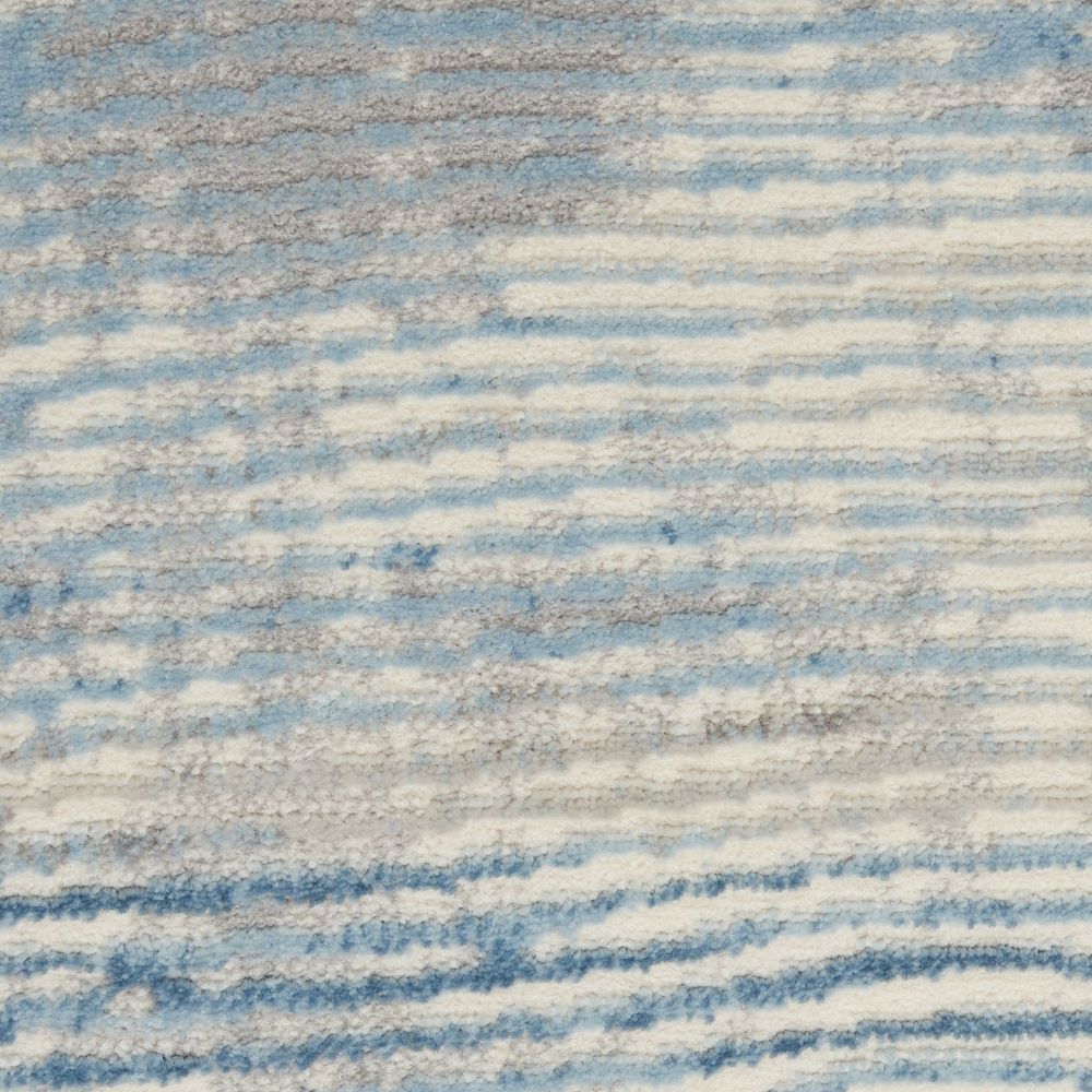 Nourison Solace SLA01 Runner Rug - Ivory Grey & Blue