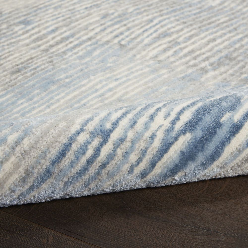 Nourison Solace SLA01 Runner Rug - Ivory Grey & Blue