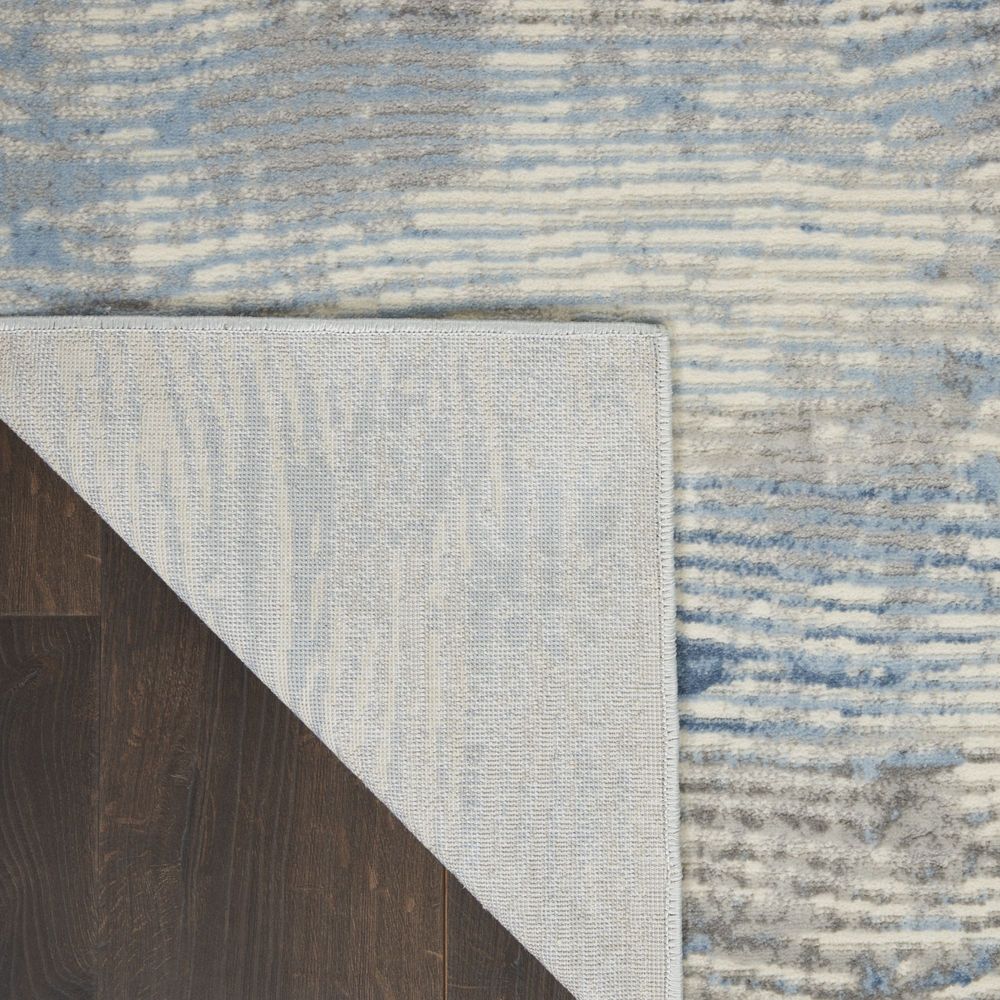 Nourison Solace SLA01 Runner Rug - Ivory Grey & Blue