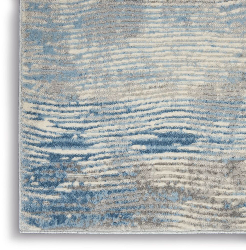 Nourison Solace SLA01 Runner Rug - Ivory Grey & Blue