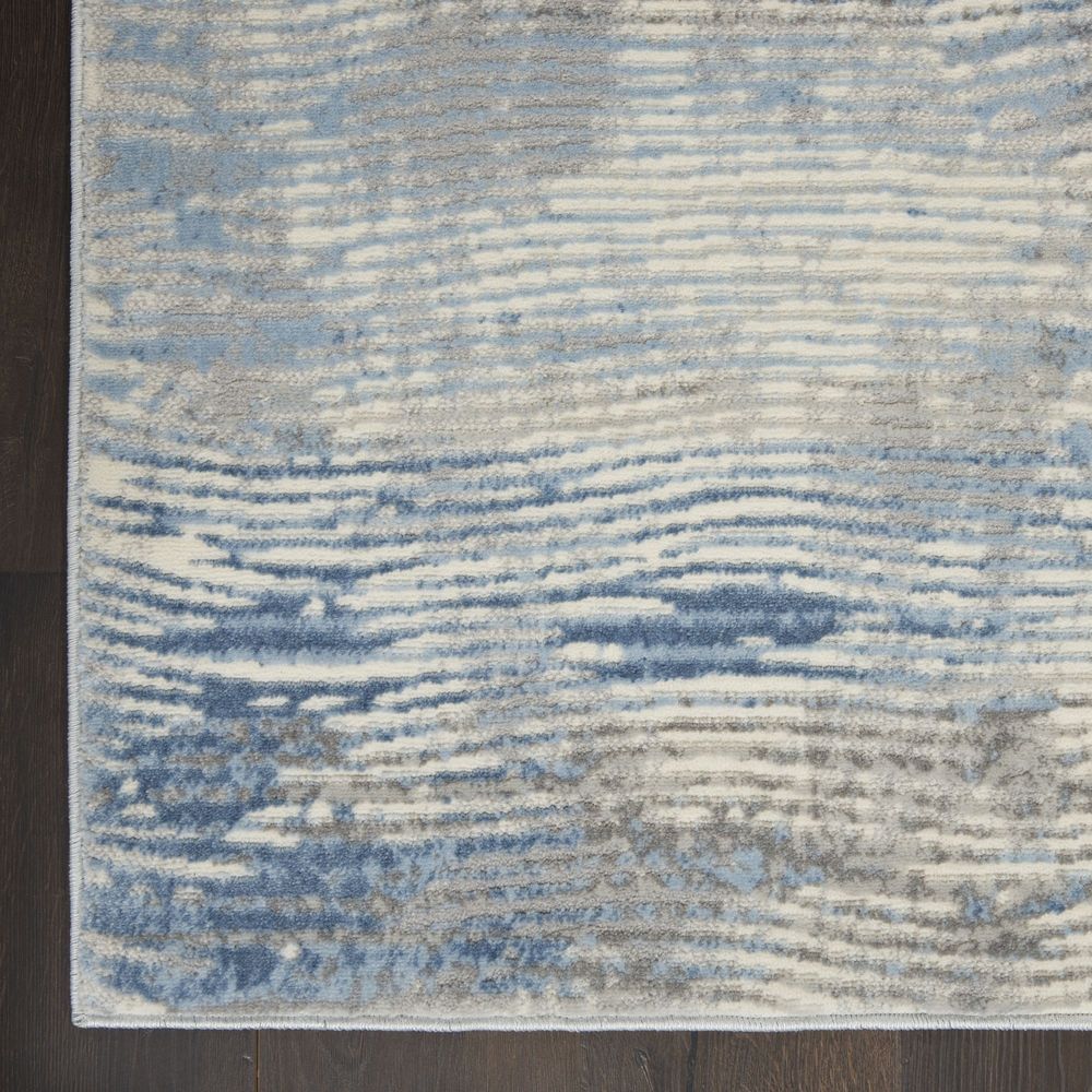 Nourison Solace SLA01 Runner Rug - Ivory Grey & Blue