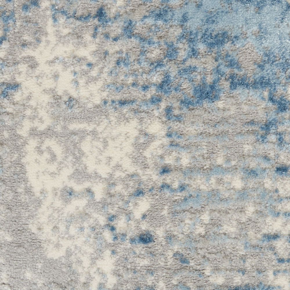 Nourison Solace SLA02 Runner Rug - Ivory Grey & Blue