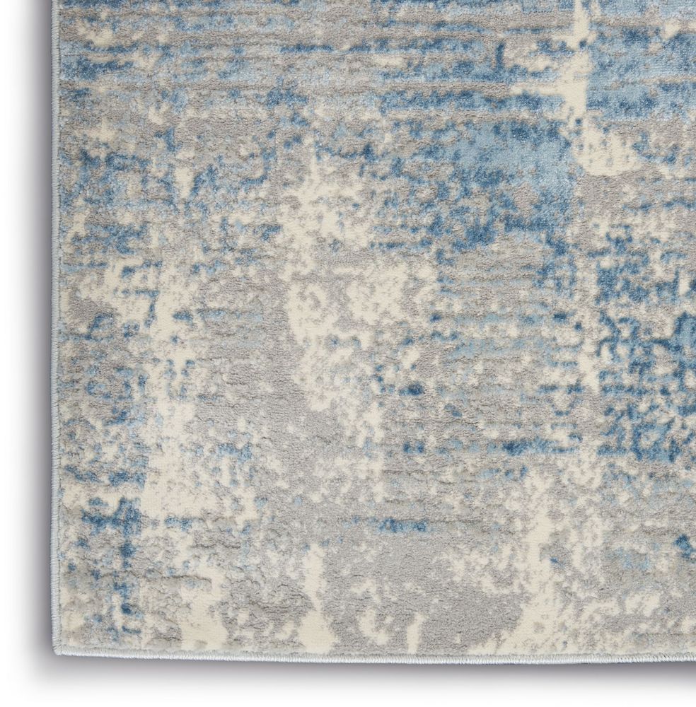 Nourison Solace SLA02 Runner Rug - Ivory Grey & Blue