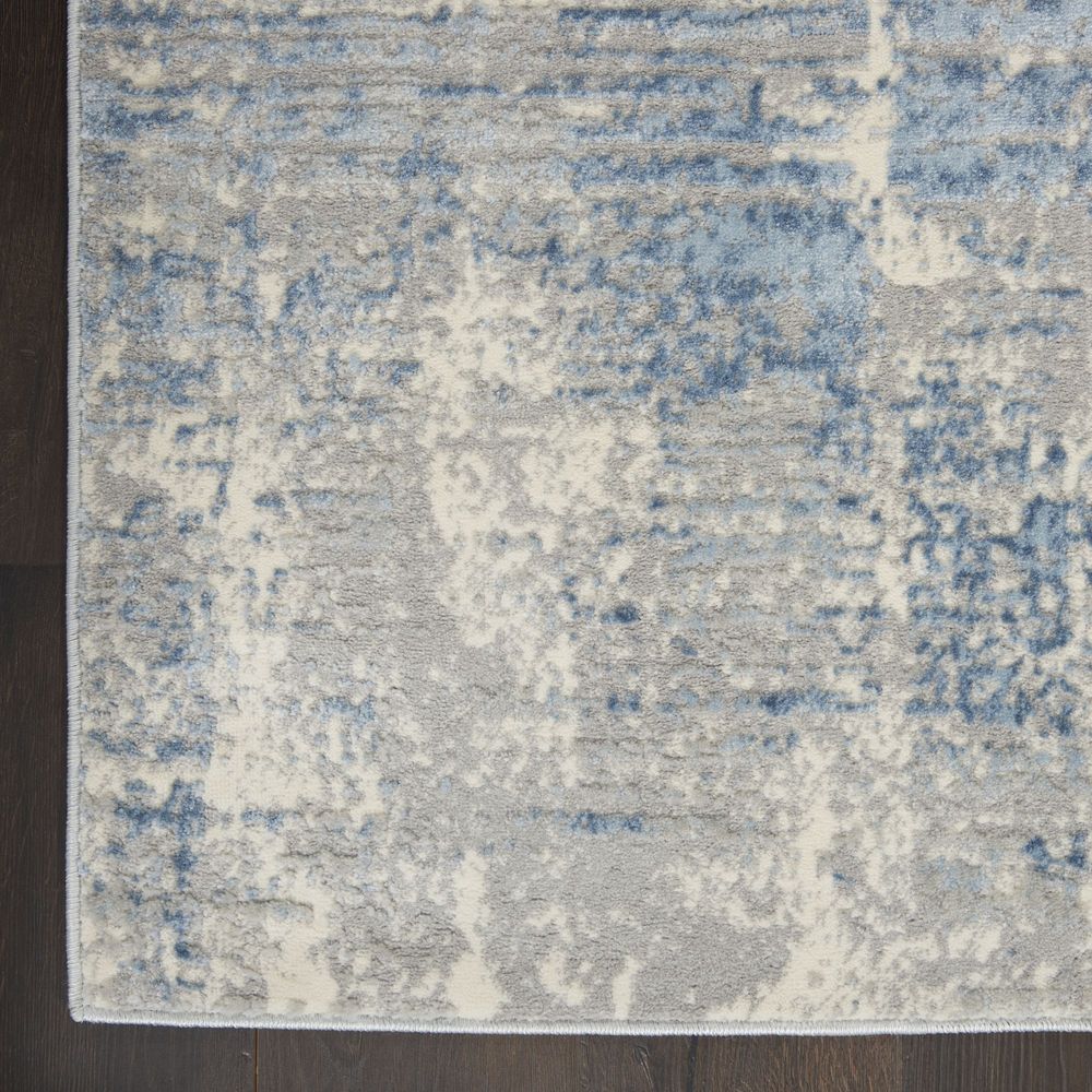 Nourison Solace SLA02 Runner Rug - Ivory Grey & Blue