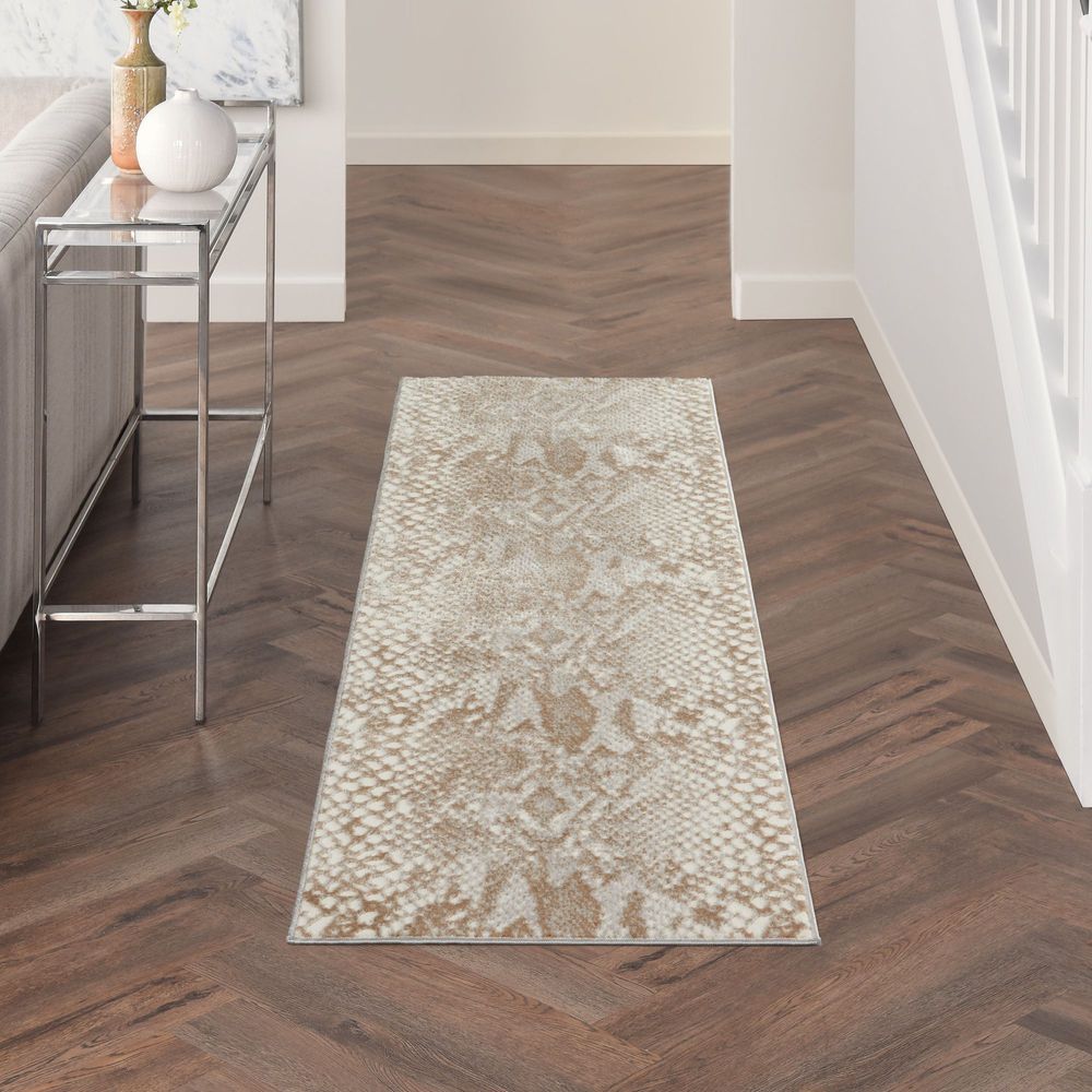 Nourison Solace SLA06 Runner Rug - Ivory & Beige