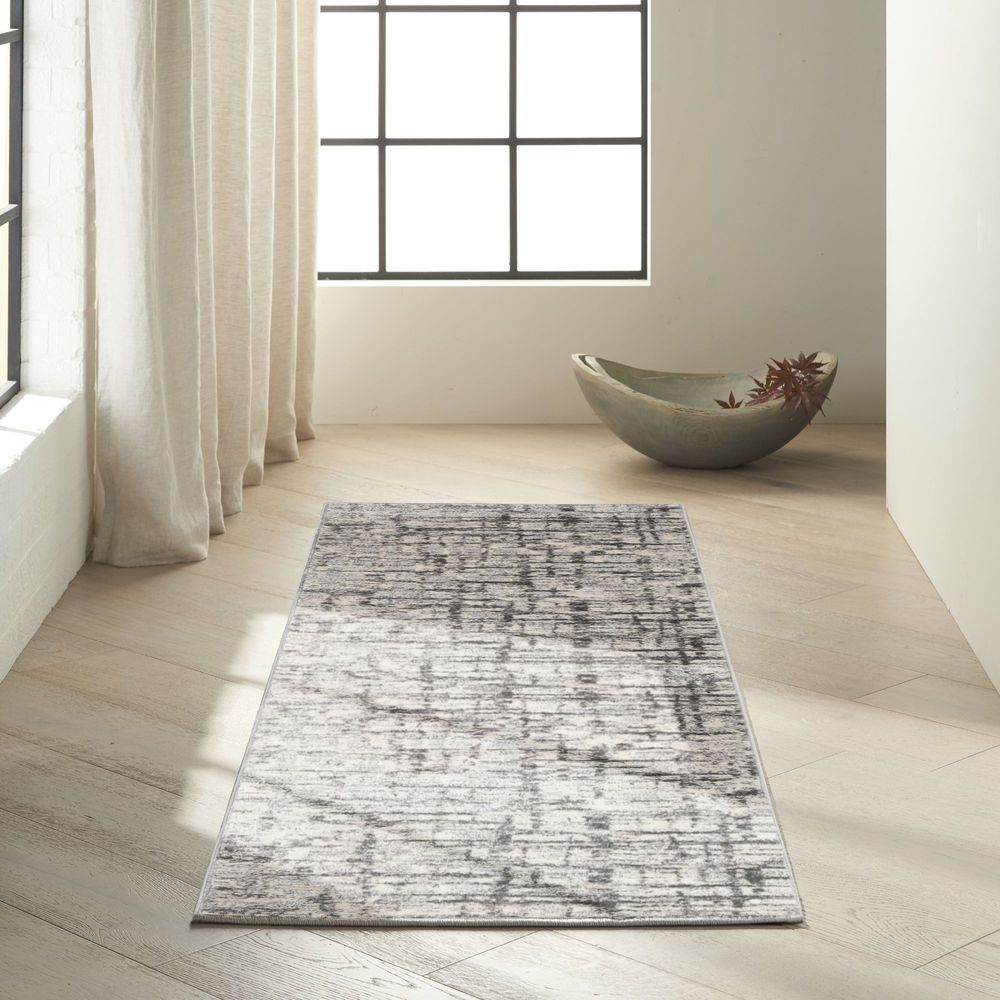 Calvin Klein CK950 Rush CK952 Runner Rug - Ivory Grey