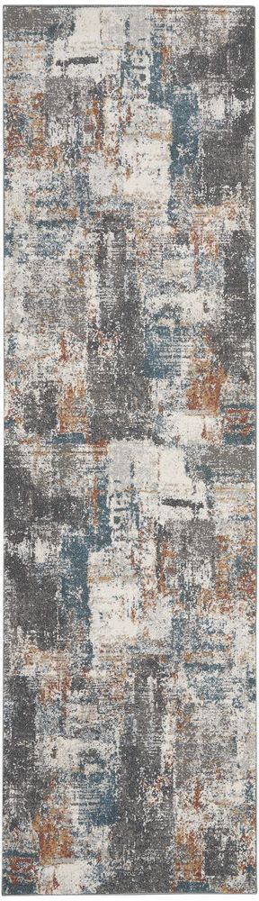 Nourison Tangra TNR06 Runner Rug - Grey & Multicolour