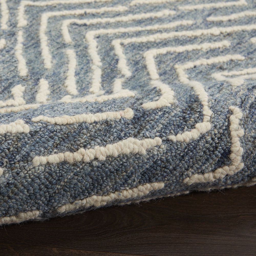 Nourison Colorado CLR02 Runner Rug - Indigo & Ivory