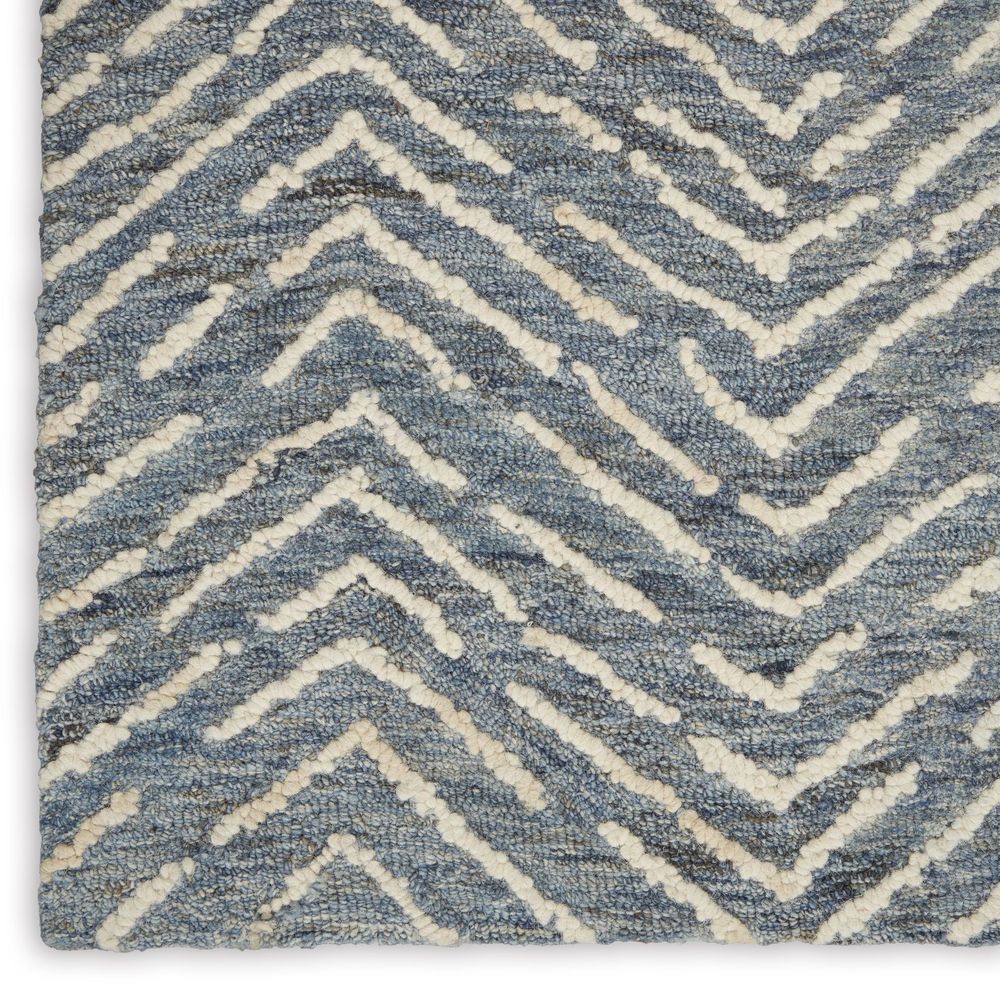 Nourison Colorado CLR02 Runner Rug - Indigo & Ivory