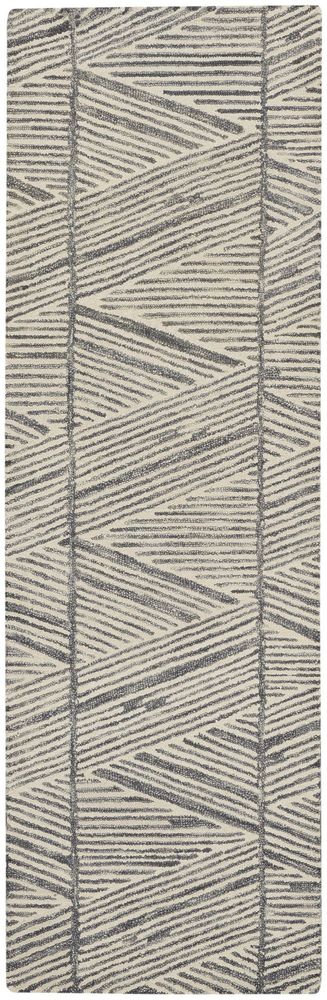 Nourison Colorado CLR01 Runner Rug - Grey & White