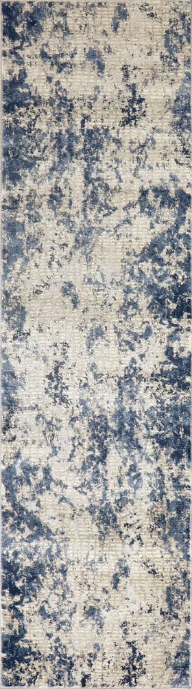 Nourison Rustic Textures RUS16 Runner Rug - Grey & Blue