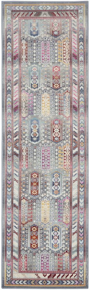 Nourison Vintage Kashan VKA06 Runner Rug - Grey & Multicolour