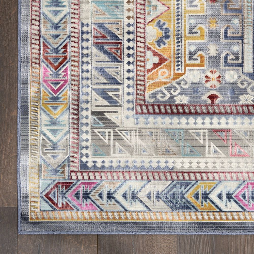 Nourison Vintage Kashan VKA06 Runner Rug - Grey & Multicolour