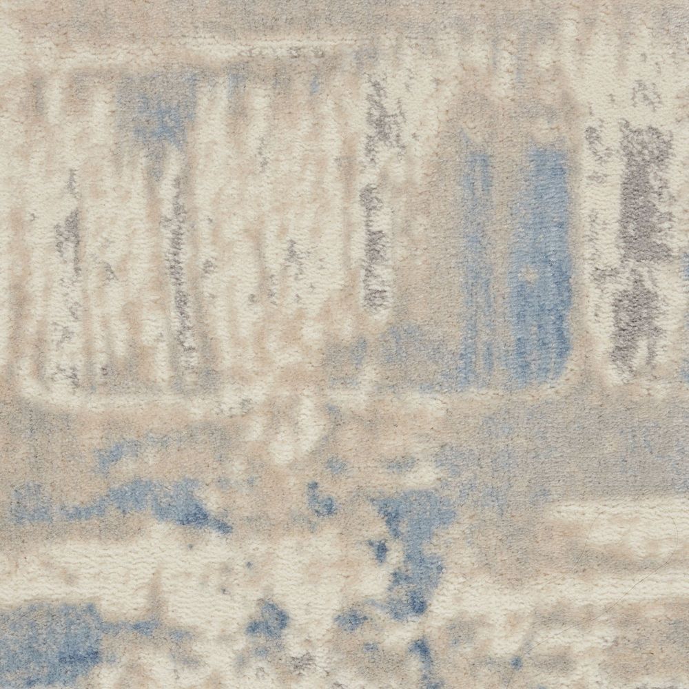 Nourison Solace SLA08 Runner Rug - Ivory Grey & Blue