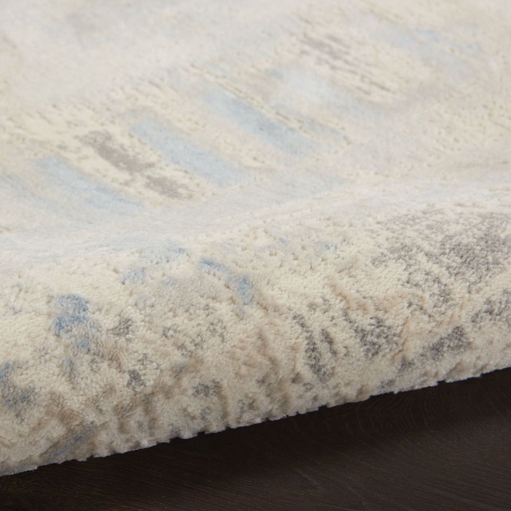 Nourison Solace SLA08 Runner Rug - Ivory Grey & Blue