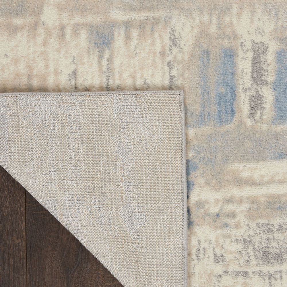 Nourison Solace SLA08 Runner Rug - Ivory Grey & Blue