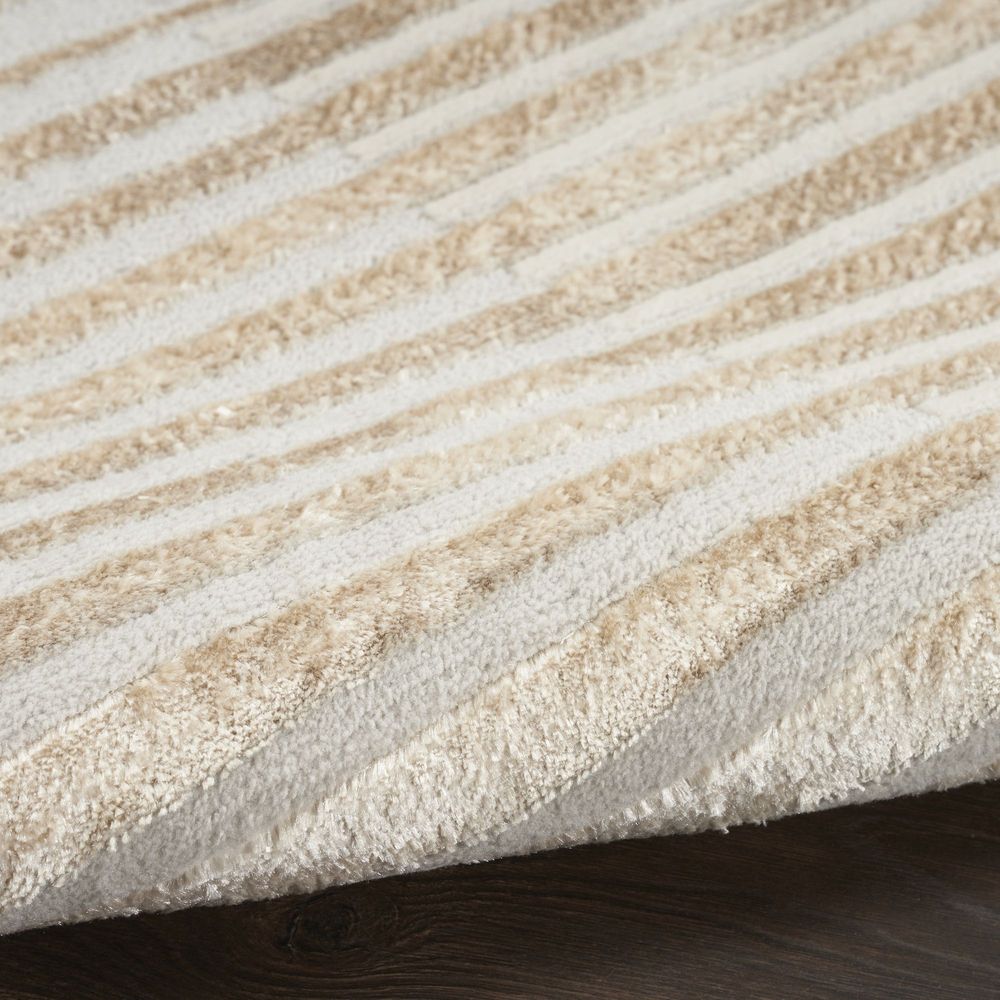 Nourison Brushstrokes BSK04 Runner Rug - Beige & Silver