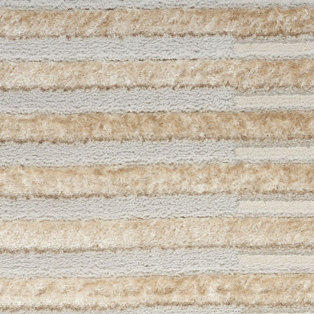 Nourison Brushstrokes BSK04 Runner Rug - Beige & Silver